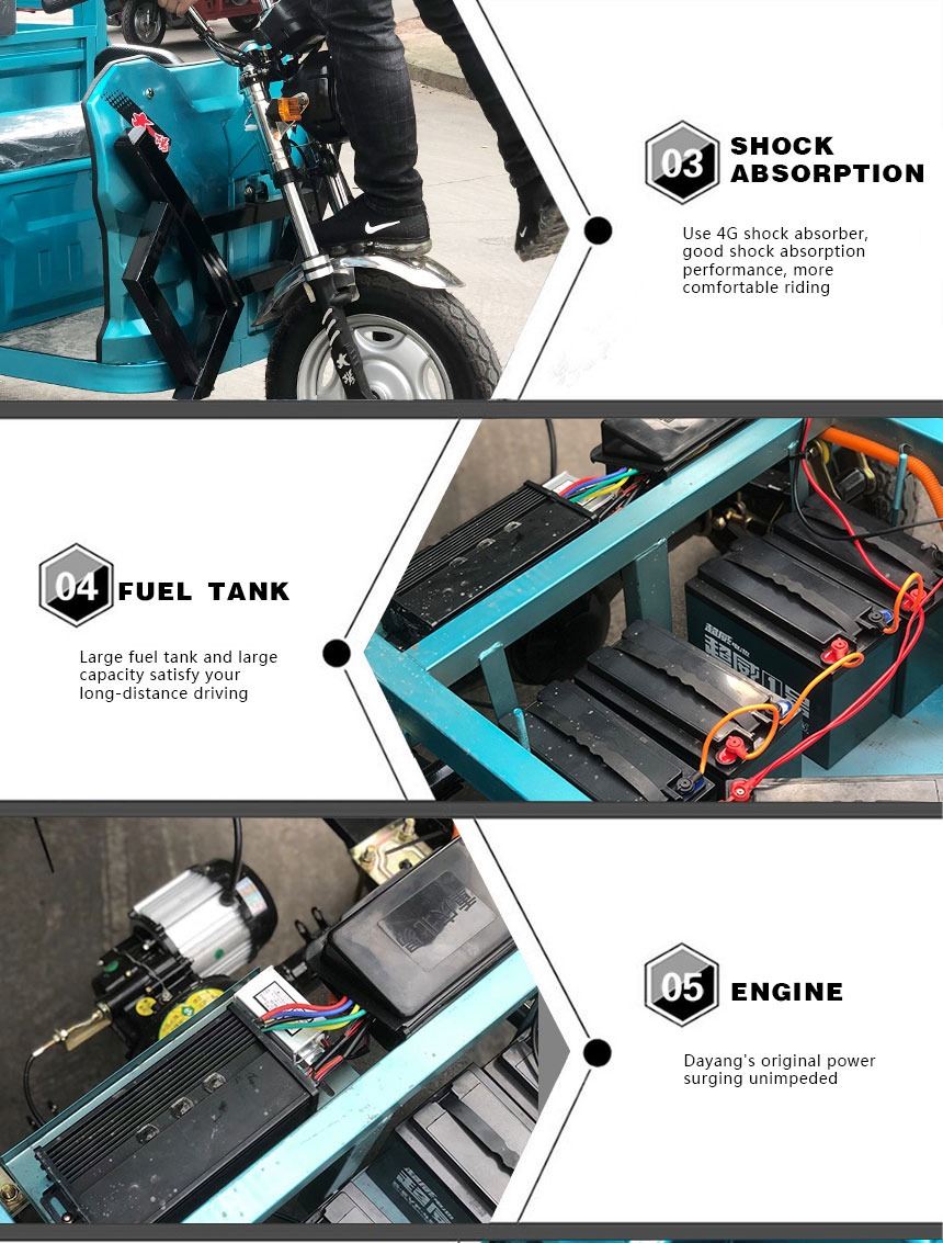 Three Wheel Electric Cargo Bike 1200W